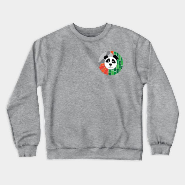 Panda & bamboo mosaic (Pocket size) Crewneck Sweatshirt by COLeRIC